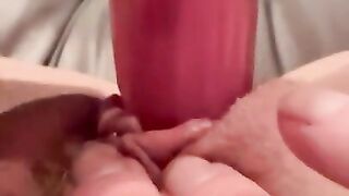 Up Close Pink Wet Pussy Toyed til Orgasm