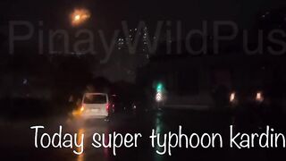 Pinay Wild Pussy On The Road During The Super Typhoon Karding