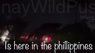 Pinay Wild Pussy On The Road During The Super Typhoon Karding