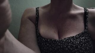 Rubbing pink titties and caress nipple in secret during storm shhh bbw milf