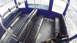 Sex with Hot Girl in the Cable Cars at the Ski Resort — POV Amateur Couple