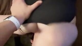 PAWG deepthroats white cock upside down!