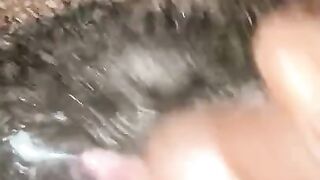 Real hairy pussy orgasm contractions closeup