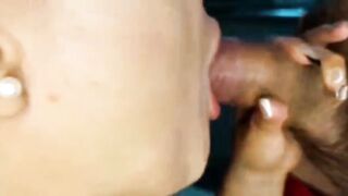 Stepmom gives the best POV blowjob in the world to her Indian stepson