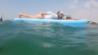 My new BUTT PLUG n Chinese BALLS in "Open Sea Show" on SUP Board