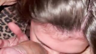 My stepsister's friend gives me an incredible blowjob