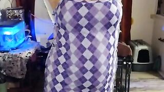 Amateur Model Purple Diamond Wearing Purple Diamond Minidress Compilation