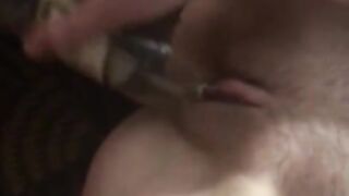 Getting face fucked while I fuck my wet pussy with a toy