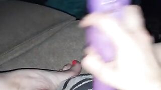 Filming solo, using vibrator and my feet to get off