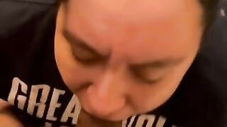 Cum during throat fuck