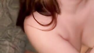 White slut sucking bbc