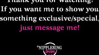 nippleringlover inserting fingers through extremely stretched nipple piercings pierced tits & pussy