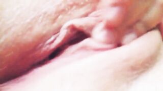 POV masturbation cute pink milf pussy