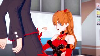 Asuka Handjob and Blowjob | Neon Genesis Evangelion Hentai Parody