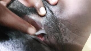 Indian hot mom fingering sexy hairy pussy with moan