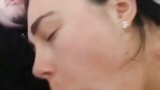 Fit brunettes first time sucking a bwc pov