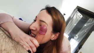 Super sloppy blowjob with Liz Rainbow