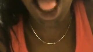 Sexy brown skin ebony teen FaceTime session!