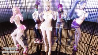 MMD Badkiz - Come Closer Sexy Kpop Dance Ahri Akali Seraphine Kaisa Evelynn League Of Legends KDA