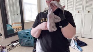 V182 SFW: Dig through the dirty laundry hamper and smell all of my panties clothes nylons (Full Vid)