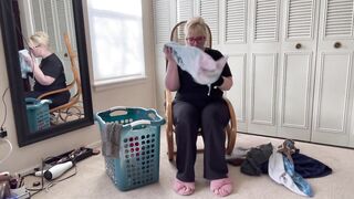 V182 SFW: Dig through the dirty laundry hamper and smell all of my panties clothes nylons (Full Vid)