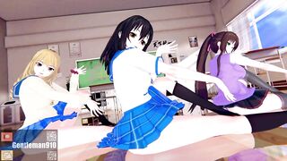 【KKS／MMD】【3200ｘ1800／60FPS】"Stay Tonight" 藍羽浅葱 姫柊雪菜 煌坂紗矢華【噬血狂襲】