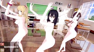 【KKS／MMD】【3200ｘ1800／60FPS】"Stay Tonight" 藍羽浅葱 姫柊雪菜 煌坂紗矢華【噬血狂襲】