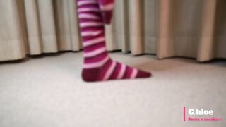 ChloeSocks - Teen student girl in pink socks stinky foot domination worship