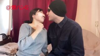 I got a Japanese girlfriend, so I kissed her!