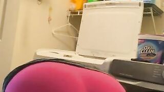 PAWG MILF Redhead doing laundry. Big White Booty. Bubble Butt J Lynn Charmed doing housework