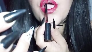 Look at your georgeous gf painting her lips to go out with another man h