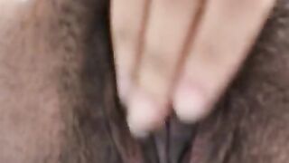 latina masturbates and cums - closeup