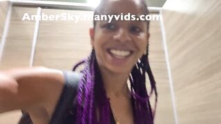 DIRTY LITTLE EBONY SLUT PEES LIKE A BOY IN SEVERAL PUBLIC BATHROOMS IN THAILAND