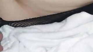 Cumslut hotwife fucks her freshly bull creampied pussy. HOT!!