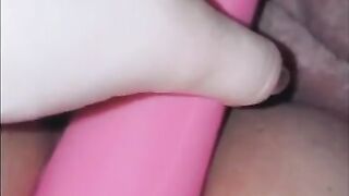 Shoving my vibrator in my pussy till I squirt