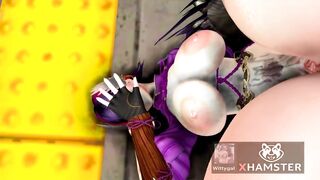 Minamoto no Raikou fate grand order fuck on public train station by demon lord 3d hentai