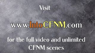 CFNM femdoms sucking guy cock till cum