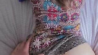 Big Ass Cute Thick White Girl Next Door In her Moms Dress Guts Destroyed Backshots Doggystyle