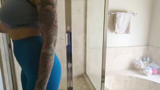 Showering In My Lulu Leggings After Doing Hot Yoga - Wetlook Leggings