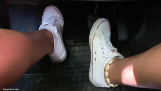 Pedal Pumping In Converse Sneakers