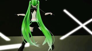 HENTAI MIKU MIKU DANCE YYB NEBULA MIKU CYNICAL NIGHT PLAN GREEN HAIR SMIXIX COLOR EDIT