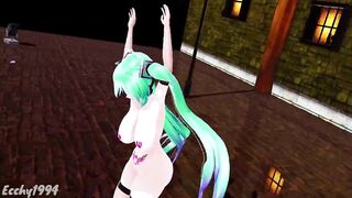 Hentai Thicc Miku Nude Dance Bass Knight Mmd - Emerald Hair Color Edit Smixix