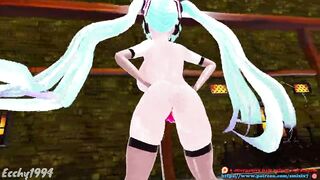 Hentai Thicc Miku Nude Dance Bass Knight Mmd - Emerald Hair Color Edit Smixix