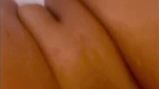 Close up shower pussy play with 7 inch dildo