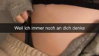 Cheating girlfriend wants to fuck classmate on Snapchat German