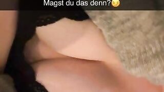 Cheating girlfriend wants to fuck classmate on Snapchat German