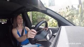 Ersties - Hot Blonde Masturbates In Her Car