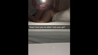 Cheating Girlfriend fucks Guy after Night out Snapchat Cuckold