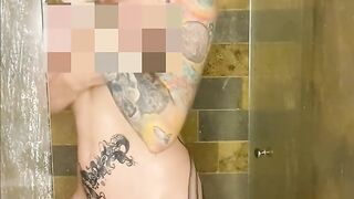 2 Satisfying my pussy while taking a shower OF FREE giaredfire