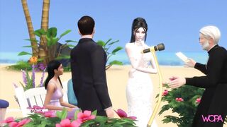 Bride enjoying the last days before getting married. Sex in the middle of the sea - dirty betrayal